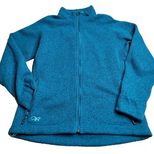 Outdoor Research Women's Longhouse Jacket Teal Large Full Zip